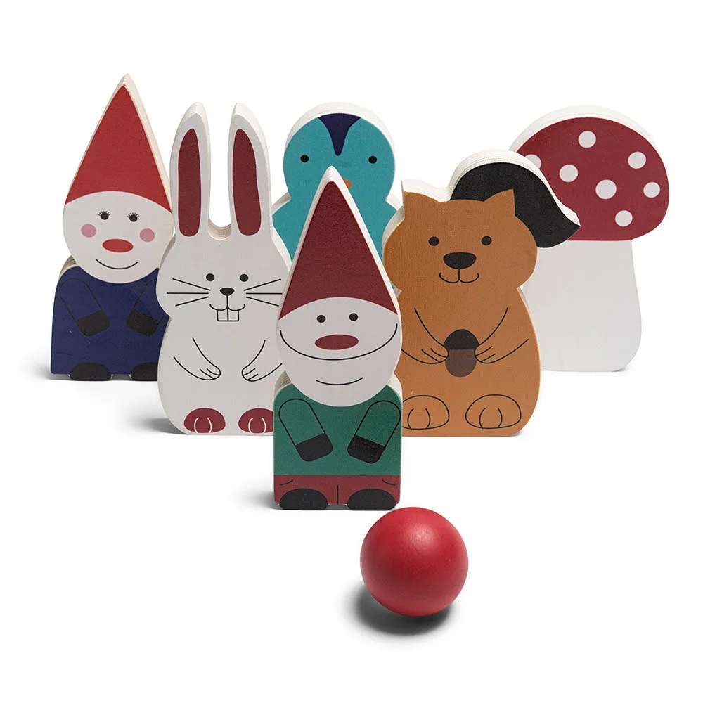 Joc de bowling, Forest Friends, culoare: Multicolor, dimensiune: 26x6x19 cm – fotografie produs