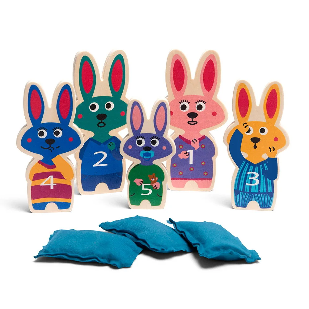 Doboara iepurasii, joc de aruncare la tinta, culoare: Multicolor, dimensiune: 22x22x5 cm – fotografie produs