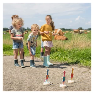 Tinteste pasarile, joc cu inele, culoare: Multicolor, dimensiune: 22x22x4 cm – fotografie produs