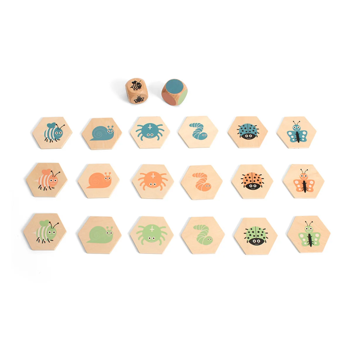 Gaseste insectele, joc de cautare cu zaruri, culoare: Multicolor, dimensiune: 22x22x4 cm – fotografie produs