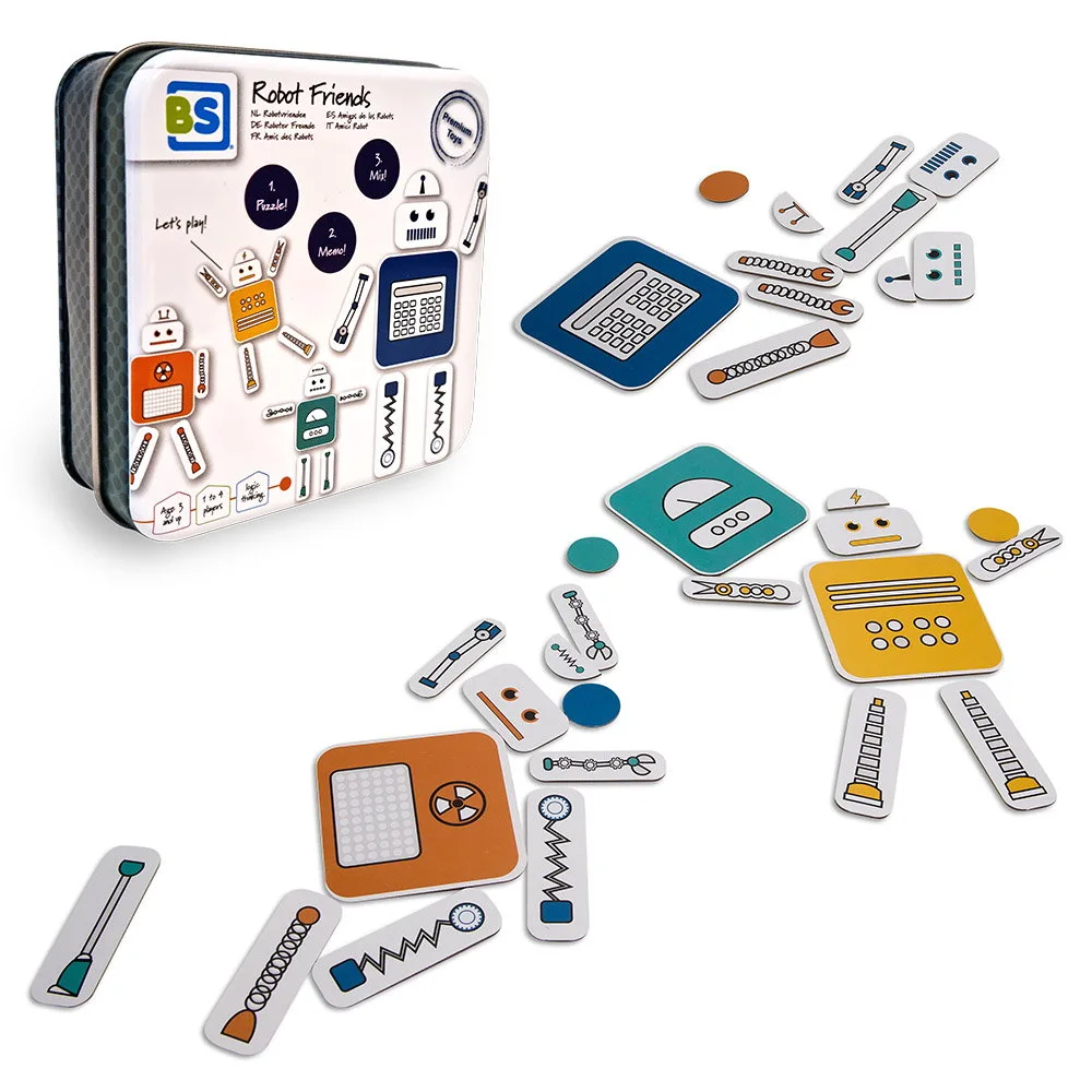 Joc de potrivire si observatie, Robot Friends, culoare: Multicolor, dimensiune: cutie: 11x4x11 cm – fotografie produs