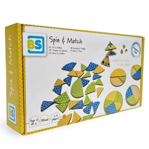 Roteste si potriveste, joc cu spinnere, culoare: Multicolor, dimensiune: 31x17x6 cm – fotografie produs