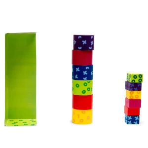 Turnul secret din lemn, joc de logica, culoare: Multicolor, dimensiune: 21x18x6 cm – fotografie produs