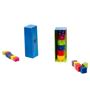 Turnul secret din lemn, joc de logica, culoare: Multicolor, dimensiune: 21x18x6 cm – fotografie produs