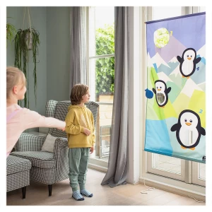Hraneste pinguinii!, joc de aruncat la tinta, culoare: Multicolor, dimensiune: 150x80 cm – fotografie produs