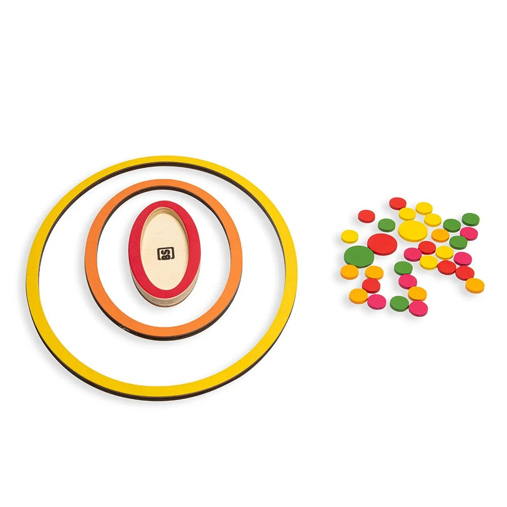 Tintar din lemn, joc de indemanare, culoare: Multicolor, dimensiune: 29x23x3 cm – fotografie produs