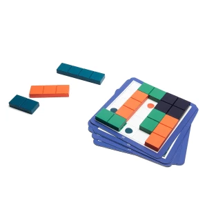 Square Puzzle, joc de logica din lemn, culoare: Multicolor, dimensiune: cutie: 20x20x4 cm – fotografie produs