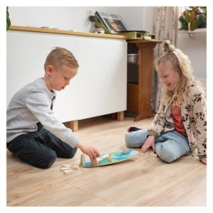 Vulpi versus iepurasi!, joc de echilibru, culoare: Multicolor, dimensiune: 37x19x4 cm – fotografie produs