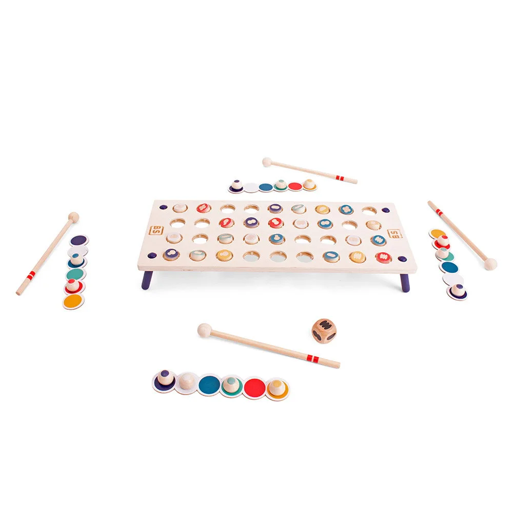 Nimereste formele, joc de rapiditate din lemn, culoare: Multicolor, dimensiune: 40x16x5 cm – fotografie produs