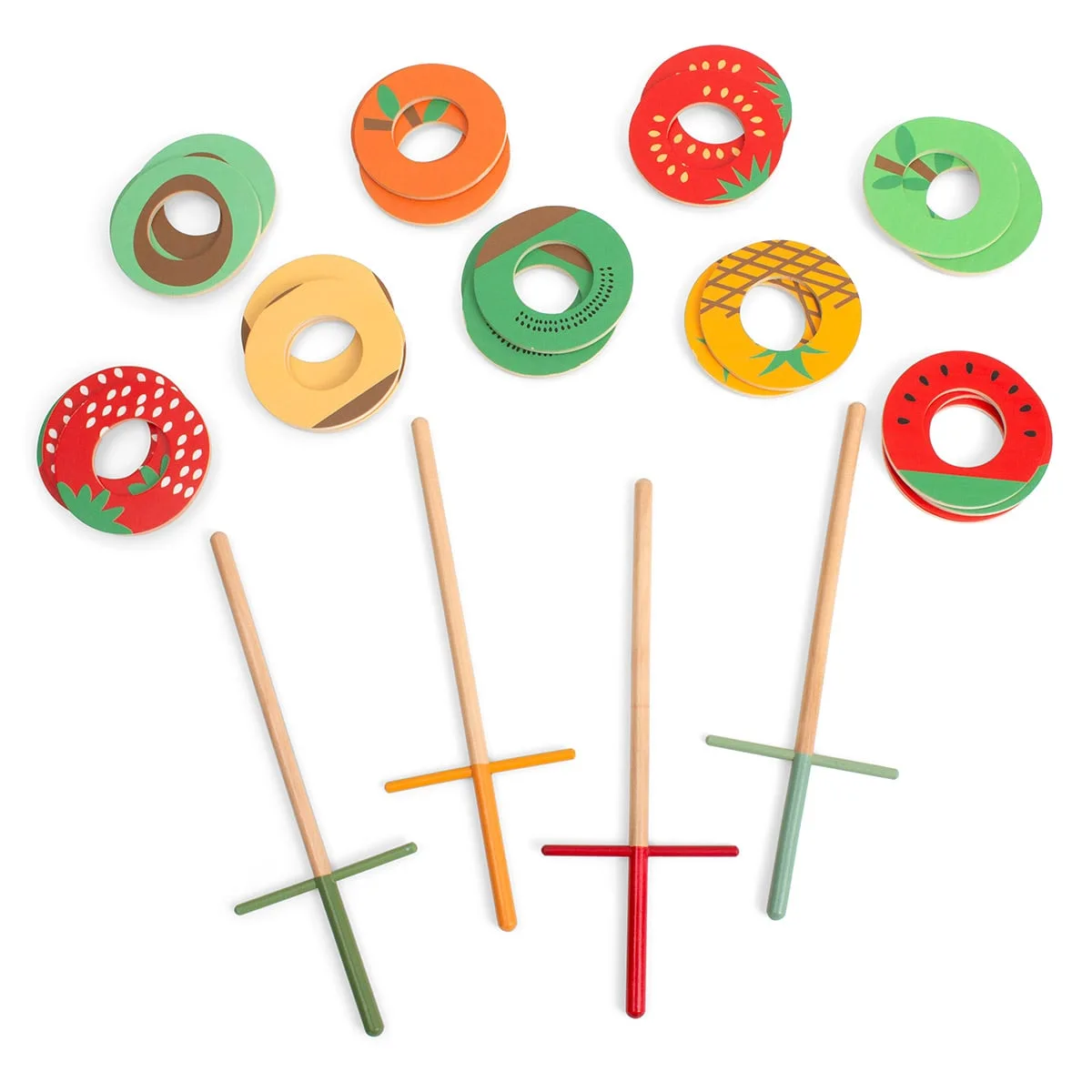 Prinde fructele, joc de coordonare, culoare: Multicolor, dimensiune: 30x10x10 cm – fotografie produs