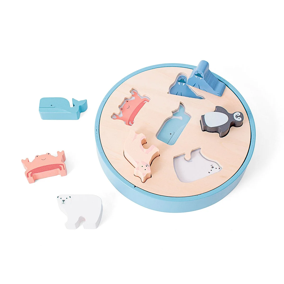 Sortator de forme, Animale polare, culoare: Multicolor, dimensiune: 20x20x4 cm – fotografie produs