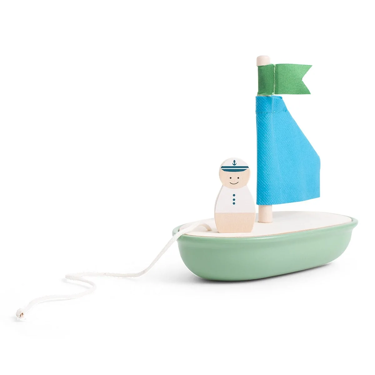 Barcuta din lemn cu panze, culoare: Multicolor, dimensiune: 17×16×9 cm – fotografie produs