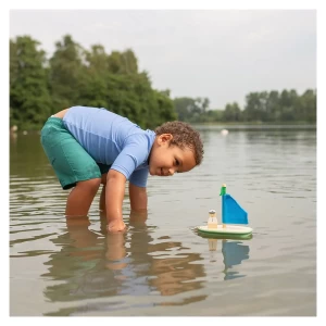 Barcuta din lemn cu panze, culoare: Multicolor, dimensiune: 17×16×9 cm – fotografie produs