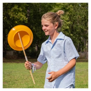 Farfurie pentru jonglat, joc de echilibru, culoare: Multicolor, dimensiune: 23x23x4 cm – fotografie produs