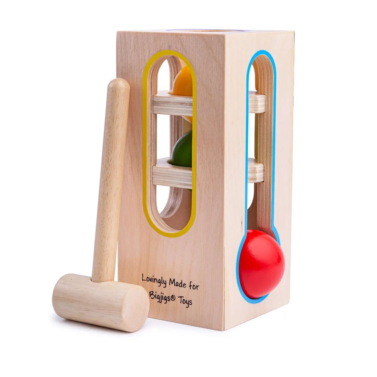 Turn cu bile si ciocanel, dimensiune: cutie: 10x9x21 cm – fotografie produs