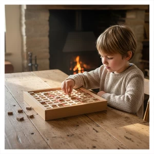 Sudoku din lemn, culoare: Multicolor, dimensiune: 22x22x4 cm – fotografie produs