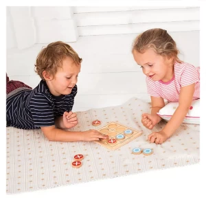 X-Zero din lemn, BigJigs Toys, dimensiune: 19x19 cm – fotografie produs