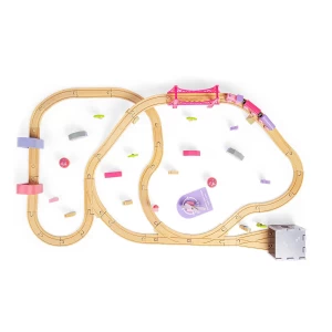 Circuit feroviar, Oraselul zanelor, 75 piese, dimensiune: cutie: 58x36x10 cm – fotografie produs