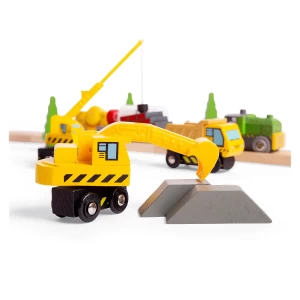 Utilaje constructii din lemn, set cu 5 piese, dimensiune: cutie: 29x18x6 cm – fotografie produs