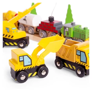 Utilaje constructii din lemn, set cu 5 piese, dimensiune: cutie: 29x18x6 cm – fotografie produs