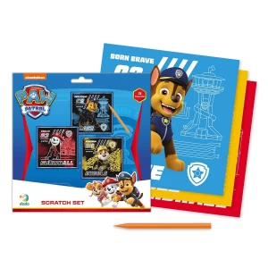 Set creativ de razuit, Patrula Catelusilor, culoare: Multicolor, dimensiune: 21x21 cm – fotografie produs