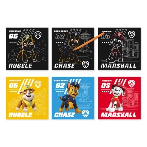 Set creativ de razuit, Patrula Catelusilor, culoare: Multicolor, dimensiune: 21x21 cm – fotografie produs