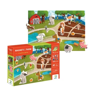 Prima mea ferma, set magnetic, 44 piese, culoare: Multicolor, dimensiune: 21x30 cm – fotografie produs