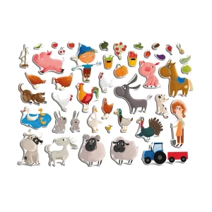 Prima mea ferma, set magnetic, 44 piese, culoare: Multicolor, dimensiune: 21x30 cm – fotografie produs