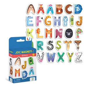 Litere magnetice in limba romana, set 31 piese, culoare: Multicolor, dimensiune: 14x11x5 cm – fotografie produs