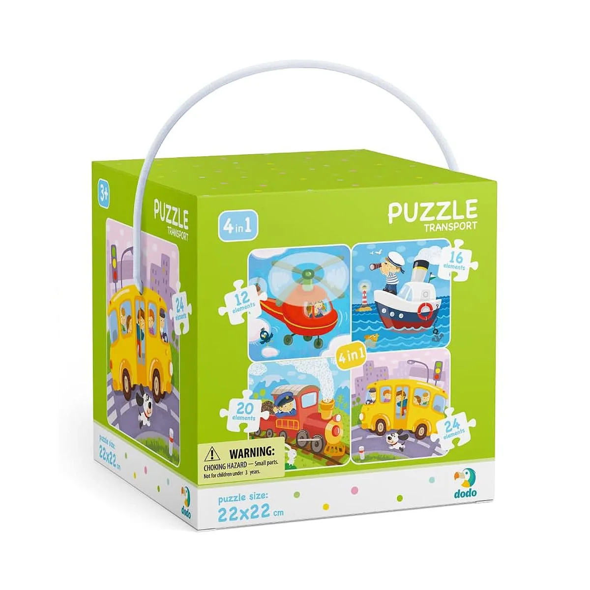 Vehicule, puzzle 4 in 1, culoare: Multicolor, dimensiune: 22x22 cm – fotografie produs