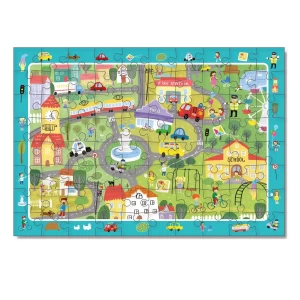 Puzzle de observare, City life, 80 piese, culoare: Multicolor, dimensiune: 41x31 cm – fotografie produs