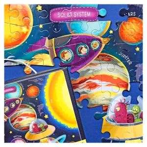 Puzzle Spatiul Cosmic, 100 piese, culoare: Multicolor, dimensiune: 64x46 cm – fotografie produs