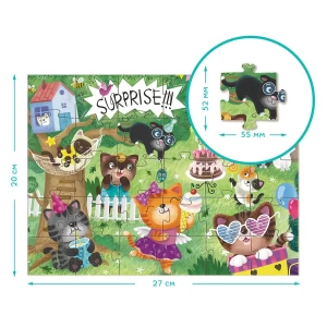 Petrecerea pisicutelor, puzzle cu 30 de piese, culoare: Multicolor, dimensiune: 27x20 cm – fotografie produs