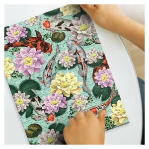 Puzzle Botany, Lotus Flowers, 350 piese, culoare: Multicolor, dimensiune: 23x32 cm – fotografie produs