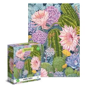 Puzzle Botany, Cactusi si Suculente, 400 piese, culoare: Multicolor, dimensiune: 47x33 cm – fotografie produs