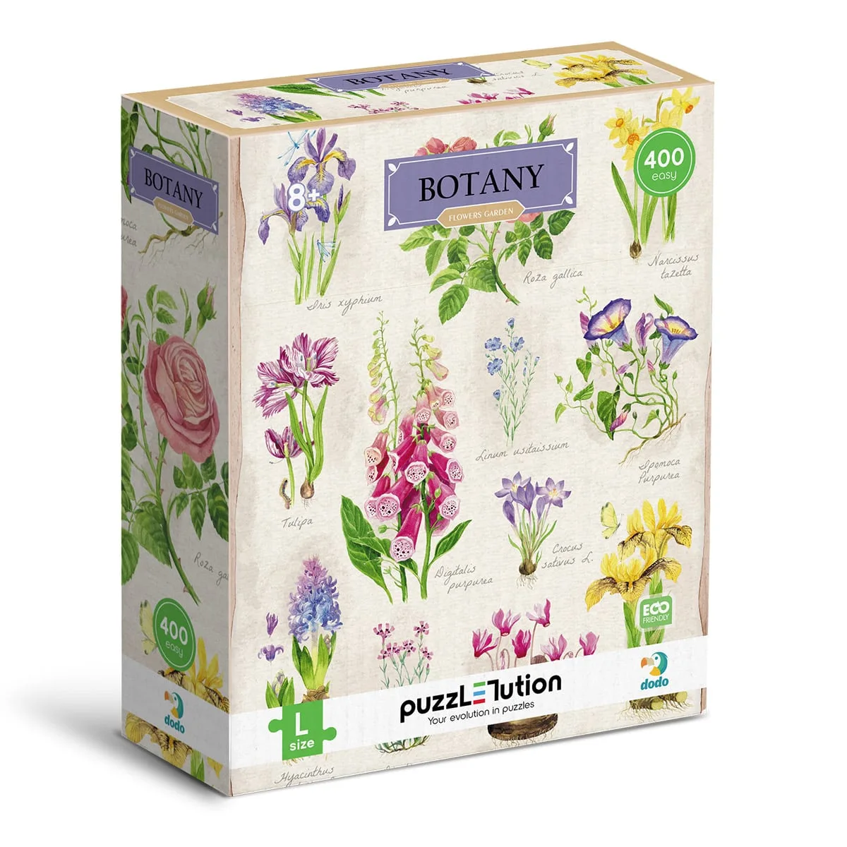 Puzzle Botany, Flowers Garden, 400 piese, culoare: Multicolor, dimensiune: 33x47 cm – fotografie produs