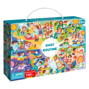Rutina zilnica, puzzle 100 piese, culoare: Multicolor, dimensiune: 45x32 cm – fotografie produs