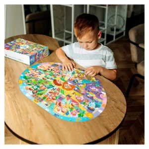 Rutina zilnica, puzzle 100 piese, culoare: Multicolor, dimensiune: 45x32 cm – fotografie produs