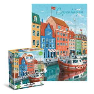 Puzzle orase, Copenhaga, 250 piese, culoare: Multicolor, dimensiune: 39x28 cm – fotografie produs