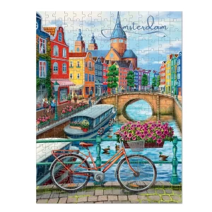 Puzzle orase, Amsterdam, 300 piese, culoare: Multicolor, dimensiune: 39x28 cm – fotografie produs