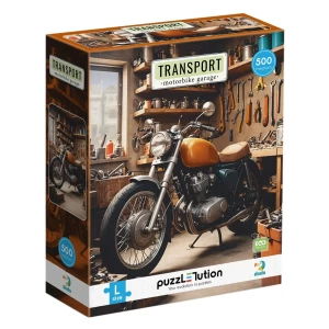 Puzzle Motorbike Garage, 500 piese, culoare: Multicolor, dimensiune: 33x47 cm – fotografie produs