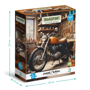 Puzzle Motorbike Garage, 500 piese, culoare: Multicolor, dimensiune: 33x47 cm – fotografie produs