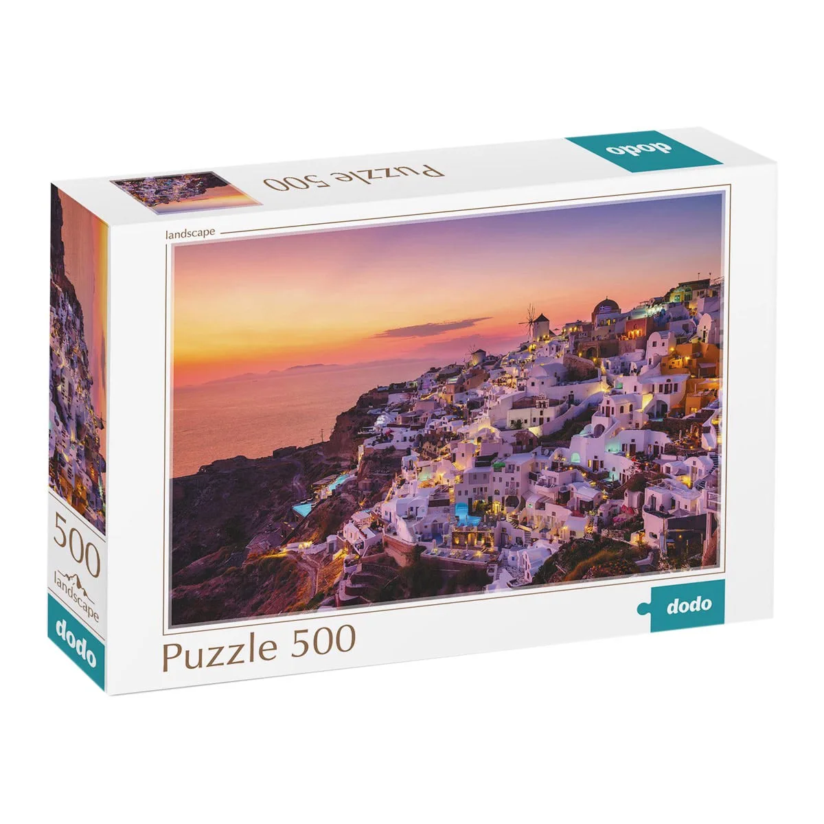 Puzzle Oia village, Grecia, 500 piese, culoare: Multicolor, dimensiune: 47x33 cm – fotografie produs