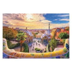 Puzzle Parcul Guell, Barcelona, 1000 piese, culoare: Multicolor, dimensiune: 68x48 cm – fotografie produs