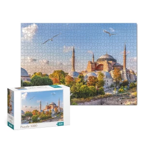 Puzzle Hagia Sophia, Turcia, 1000 piese, culoare: Multicolor, dimensiune: 68x48 cm – fotografie produs