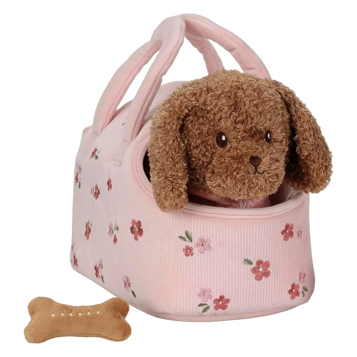 Catelus in gentuta, jucarie de plus, Little Dutch, culoare: Multicolor, dimensiune: 28x25x14 cm – fotografie produs