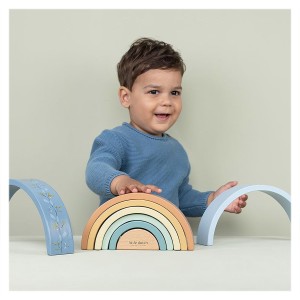Curcubeu montessori din lemn, Little Dutch, culoare: Multicolor, dimensiune: 32x19x6 cm – fotografie produs