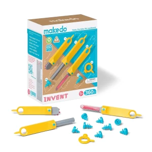 Makedo Invent, kit pentru construcții din carton, 360 piese, culoare: Multicolor, dimensiune: 24x20x12 cm – fotografie produs