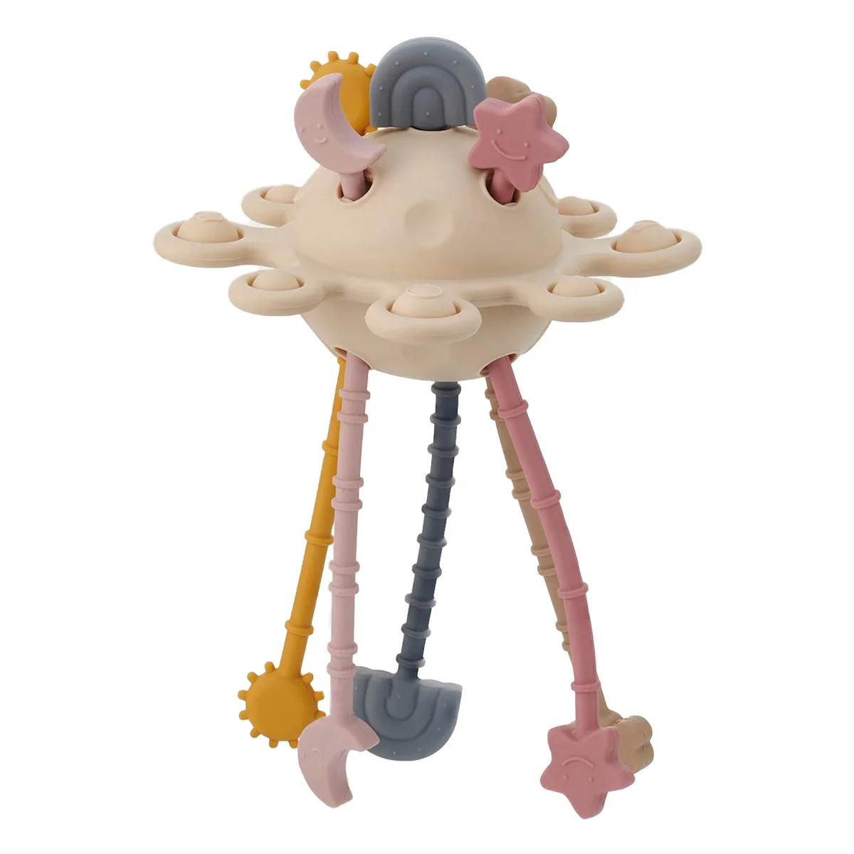 Jucărie multifuncțională pentru bebelusi, SiliSoft, culoare: Multicolor, dimensiune: 20x14x14 cm – fotografie produs