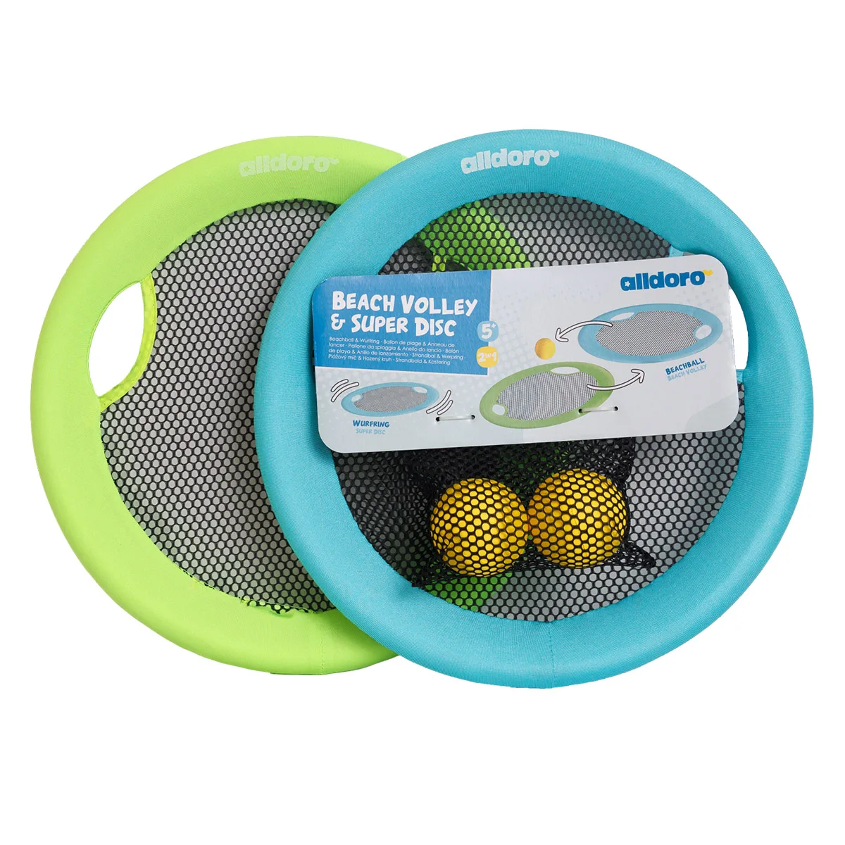 Beachball & Frisbee XL, set 2 în 1 de plaja, Alldoro, culoare: Multicolor, dimensiune: 40 cm – fotografie produs